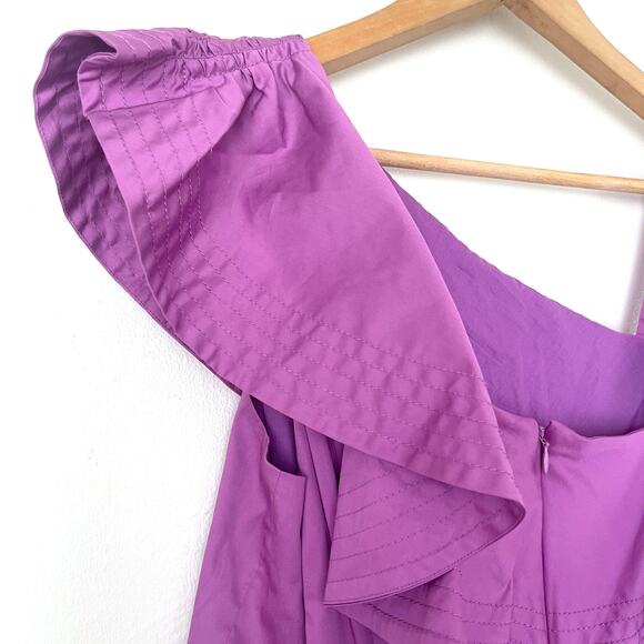VERONICA BEARD NWT Beilla One Shoulder Maxi Dress in Vivid Orchid Size 12 - Picture 10 of 16